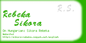 rebeka sikora business card
